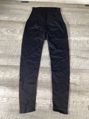 Lasora Maternity Leggings Black High Waist Stretch Pregnancy Pants Size S